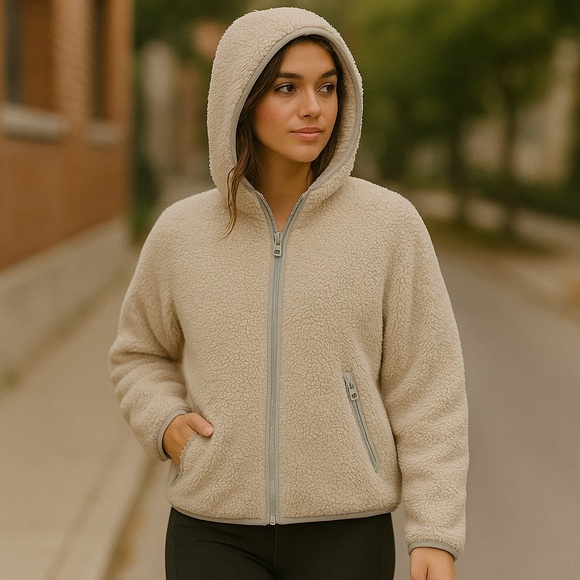 TNA Cream Sherpa Hoodie - Picture 1 of 12